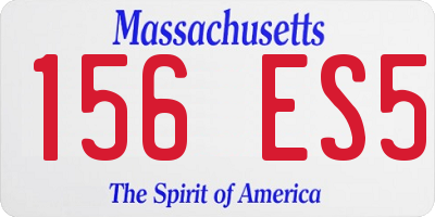 MA license plate 156ES5