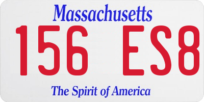 MA license plate 156ES8