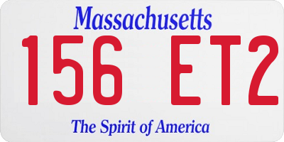 MA license plate 156ET2