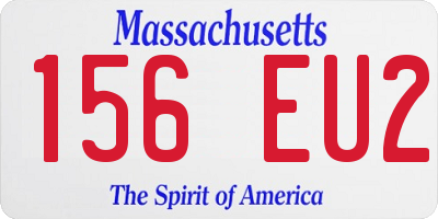 MA license plate 156EU2