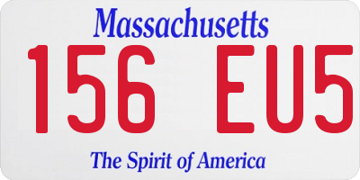 MA license plate 156EU5