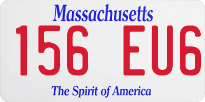 MA license plate 156EU6