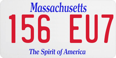 MA license plate 156EU7