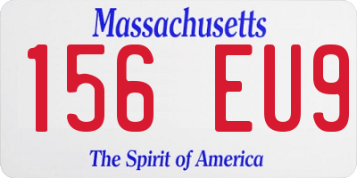 MA license plate 156EU9