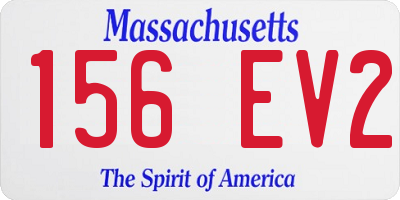 MA license plate 156EV2