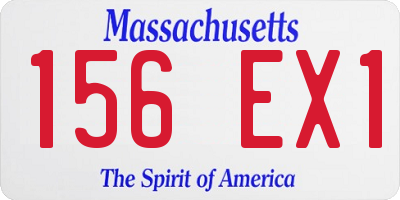 MA license plate 156EX1