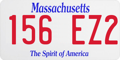 MA license plate 156EZ2