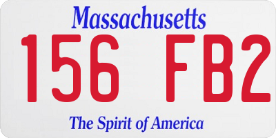 MA license plate 156FB2