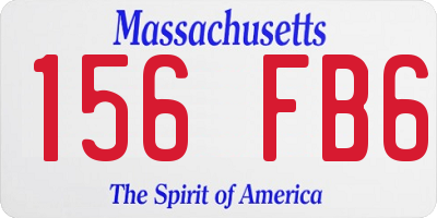 MA license plate 156FB6