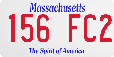 MA license plate 156FC2