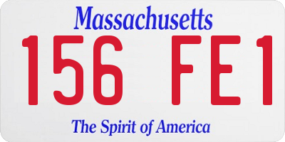 MA license plate 156FE1