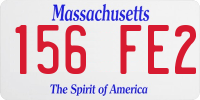 MA license plate 156FE2