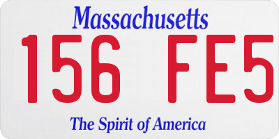 MA license plate 156FE5