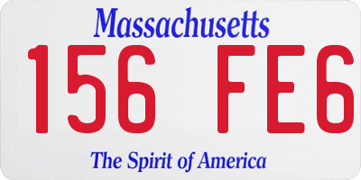 MA license plate 156FE6