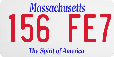 MA license plate 156FE7