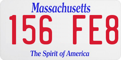 MA license plate 156FE8