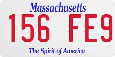 MA license plate 156FE9