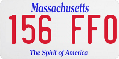 MA license plate 156FF0