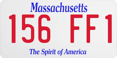 MA license plate 156FF1