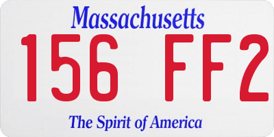 MA license plate 156FF2