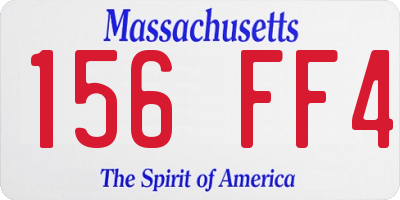 MA license plate 156FF4