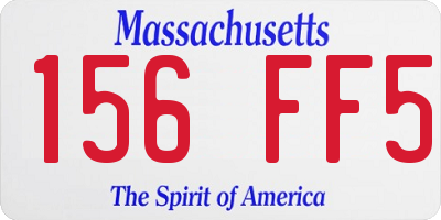 MA license plate 156FF5