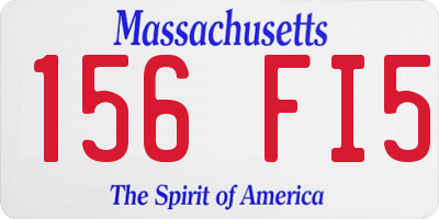 MA license plate 156FI5
