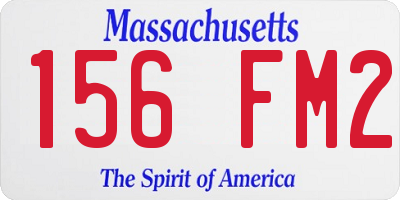 MA license plate 156FM2