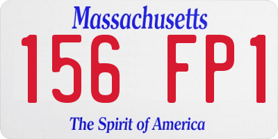 MA license plate 156FP1