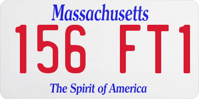MA license plate 156FT1