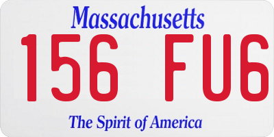 MA license plate 156FU6