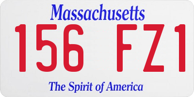 MA license plate 156FZ1