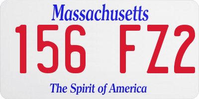 MA license plate 156FZ2
