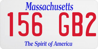 MA license plate 156GB2