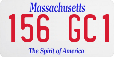 MA license plate 156GC1