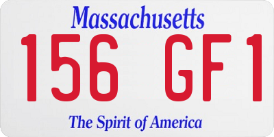 MA license plate 156GF1