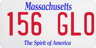 MA license plate 156GL0
