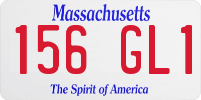 MA license plate 156GL1