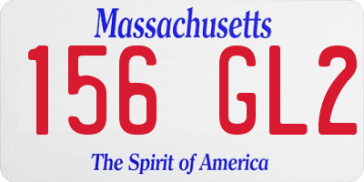 MA license plate 156GL2