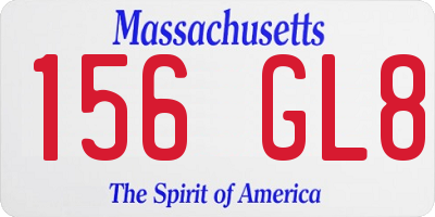 MA license plate 156GL8