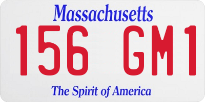 MA license plate 156GM1