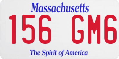 MA license plate 156GM6