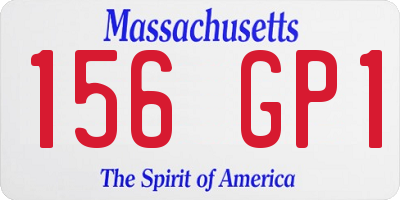 MA license plate 156GP1