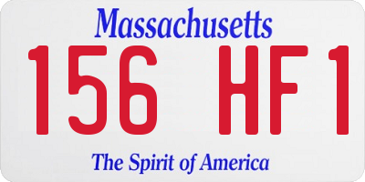 MA license plate 156HF1