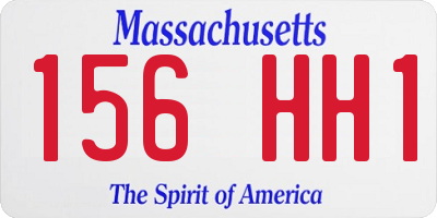 MA license plate 156HH1