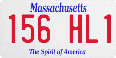 MA license plate 156HL1