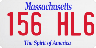 MA license plate 156HL6