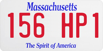 MA license plate 156HP1