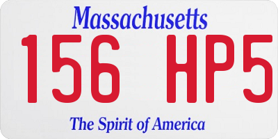 MA license plate 156HP5