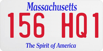 MA license plate 156HQ1